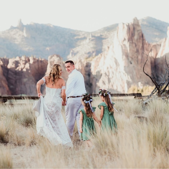 LIPOSA Bohemian Wedding Dress Sweetheart Mermaid Lace Bridal Gown - Picture 8 of 17